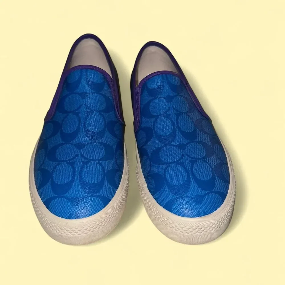 Coach Men's Blue and Purple Trainers - Picture 4 of 4